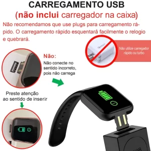 Smartwatch D20 FitPro 44mm – Relógio Inteligente Econômico com Monitor de Saúde - Imagem 4